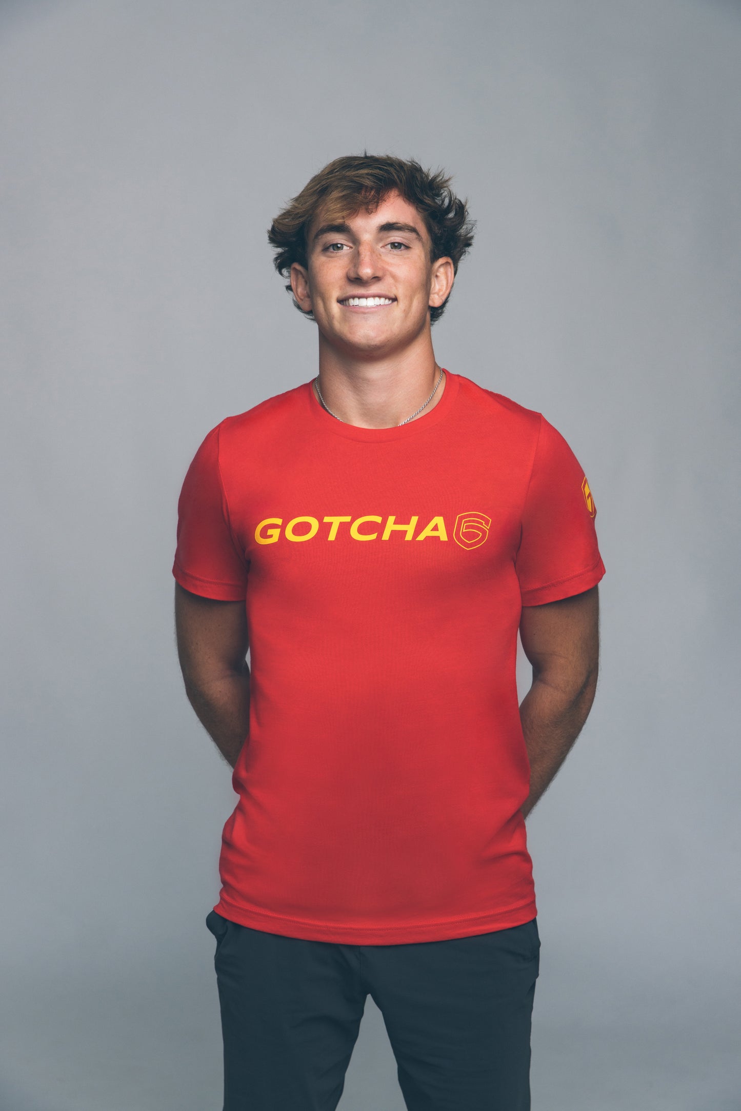 Gotcha 6 Scarlet Red Crew Neck T-Shirt