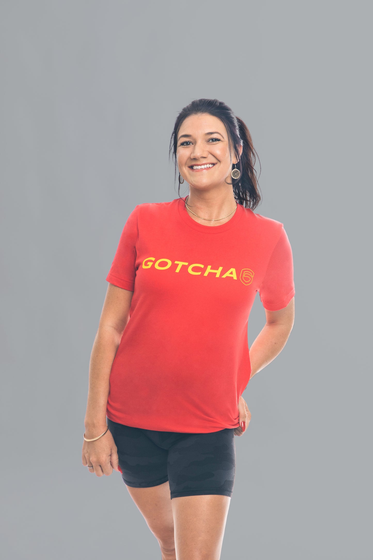 Gotcha 6 Scarlet Red Crew Neck T-Shirt