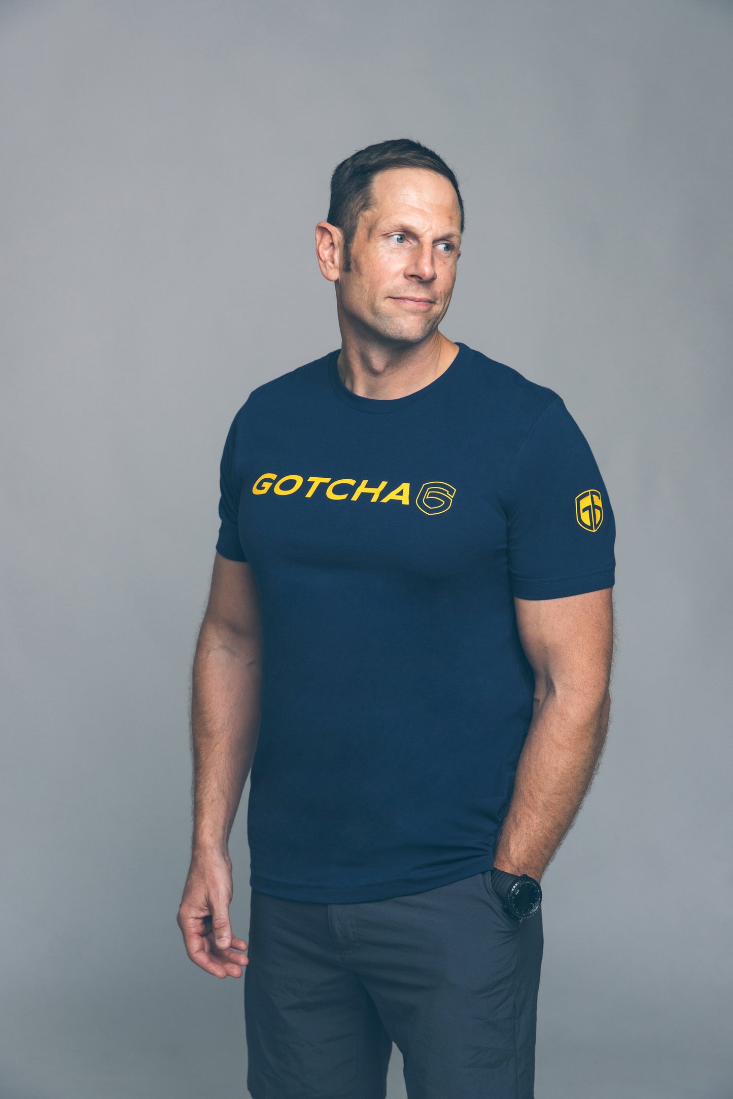 Gotcha 6 Navy Crew Neck T-Shirt