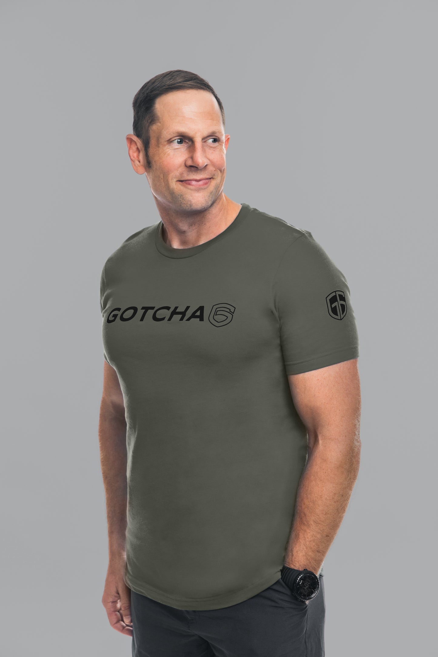 Gotcha 6 Olive Drab Crew Neck T-Shirt