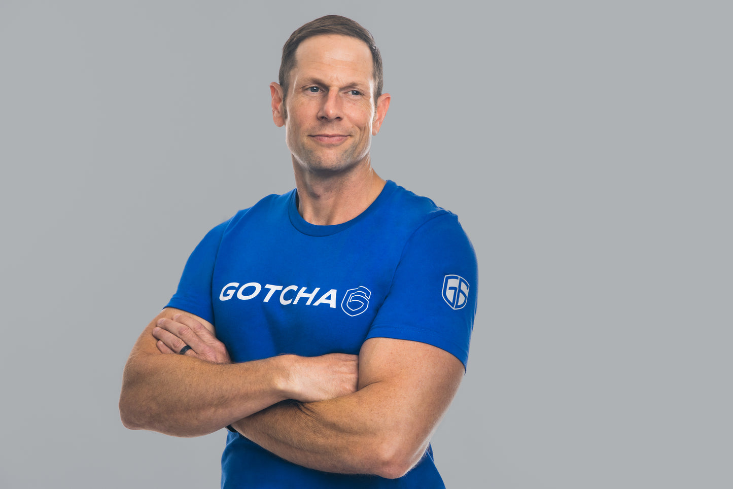 Gotcha 6 Blue Crew Neck T-Shirt