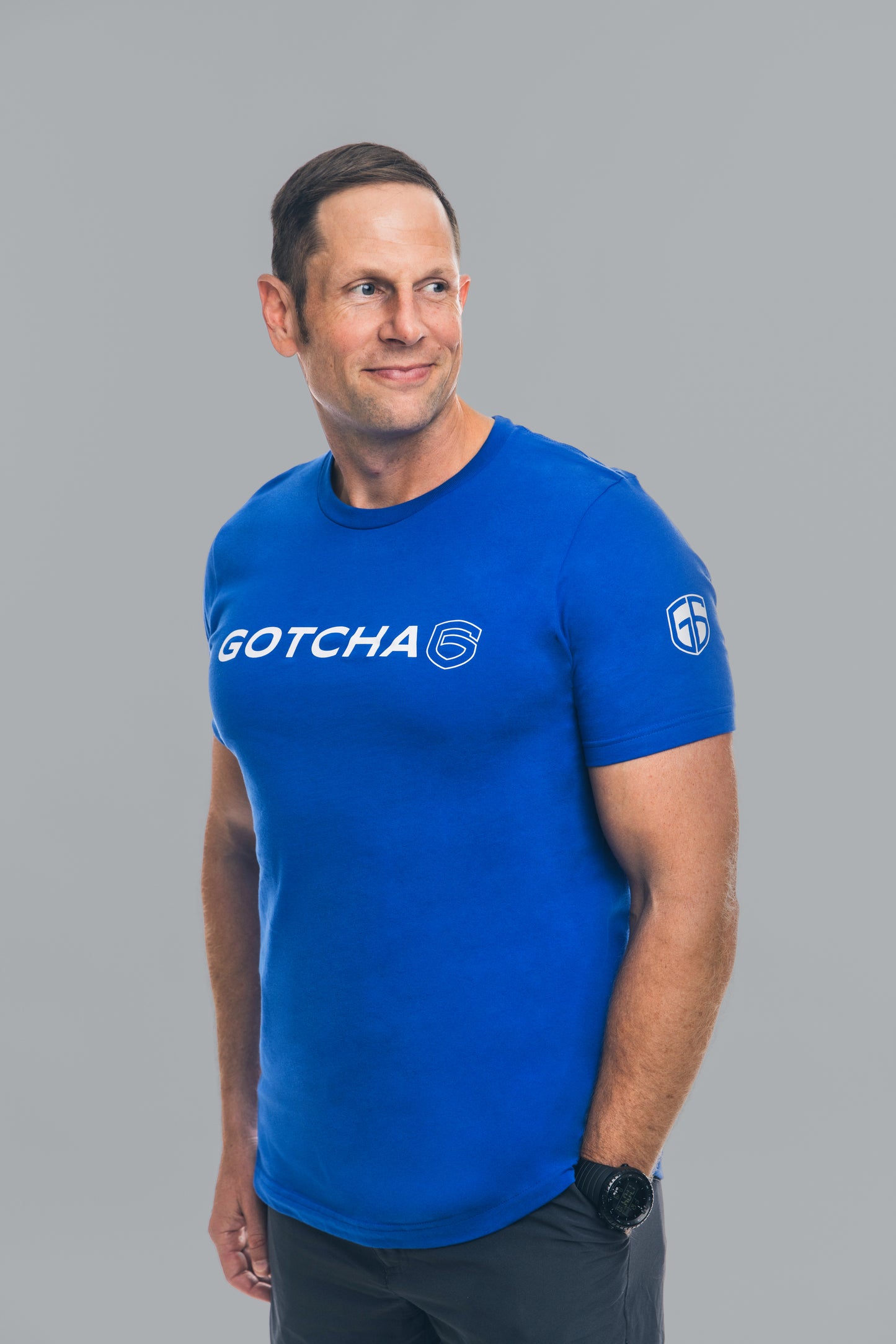 Gotcha 6 Blue Crew Neck T-Shirt